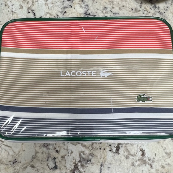 NEW $250 Lacoste Twin Duvet 68X88” Standard Sham Adour Folkstone Gray Bedding - Picture 8 of 11